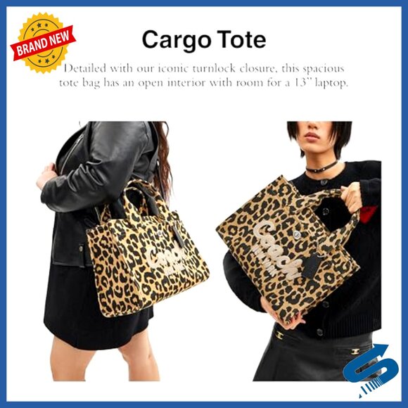 Canvas Tote Bag Shoulder Crossbody Roomy Organized Essential Classic Chic - Picture 3 of 7